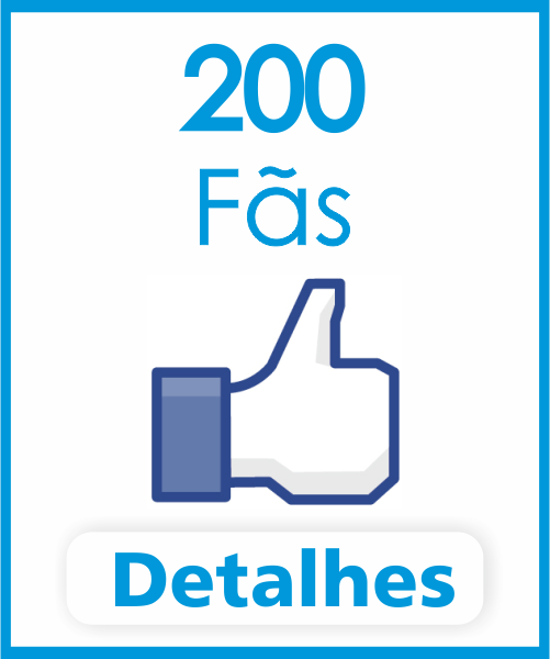 Pacote 200 fãs facebook