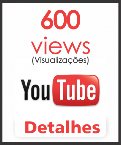 Pacote 600 views YouTube