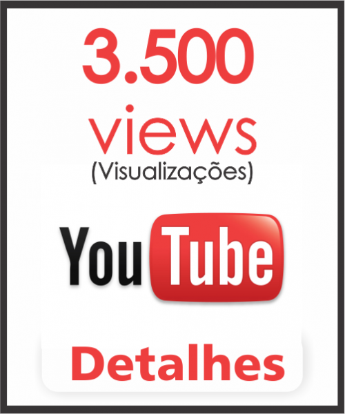 Pacote 3.500 views YouTube