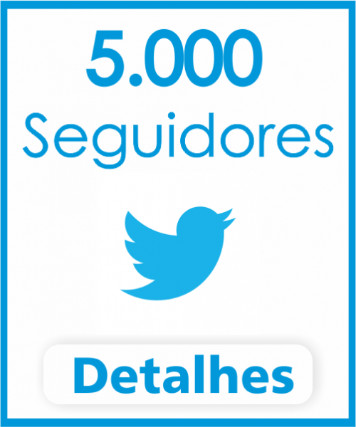 Pacote 5.000 seguidores Twitter